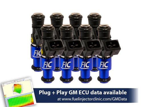 1200cc (130 lbs/hr at OE 58 PSI fuel pressure) FIC Fuel Injector Clinic Injector Set for 4.8/5.3/6.0 Truck Motors ('99-'06) (High-Z)
