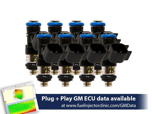 1200cc-D (130 lbs/hr at OE 58 PSI fuel pressure) FIC Fuel Injector Clinic Injector Set for 6.2 Truck Motors ('09-'13) Injector Sets (High-Z)