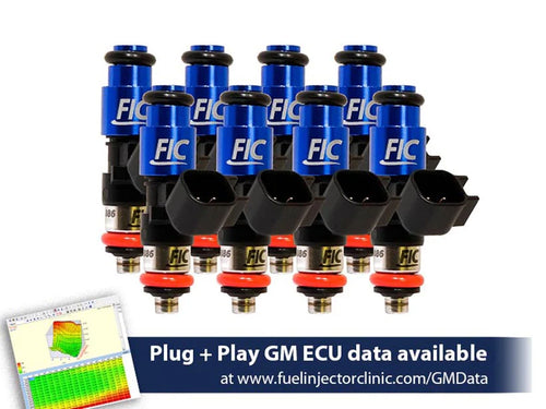 1200cc-D (130 lbs/hr at OE 58 PSI fuel pressure) FIC Fuel Injector Clinic Injector Set for LS2 engines (High-Z)