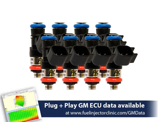 1650cc (180 lbs/hr at OE 58 PSI fuel pressure) FIC Fuel Injector Clinic Injector Set for LS3, LS7, L76, L92, and L99 engines (High-Z)