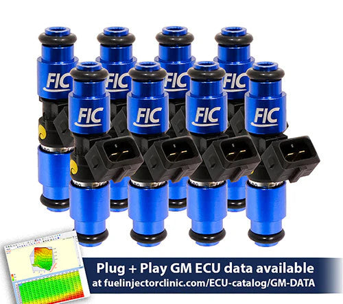 1650cc (180 lbs/hr at OE 58 PSI fuel pressure) FIC Fuel Injector Clinic Injector Set for LS1 engines (High-Z)