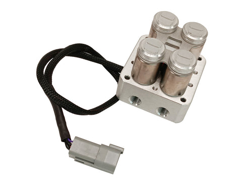 EVOLVE 2-CORNER BILLET MANIFOLD VALVE - VERSION 1 - BRUSHED ANODIZED FINISH