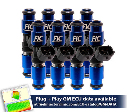2150cc (240 lbs/hr at OE 58 PSI fuel pressure) FIC Fuel Injector Clinic Injector Set for SBC engines (High-Z)
