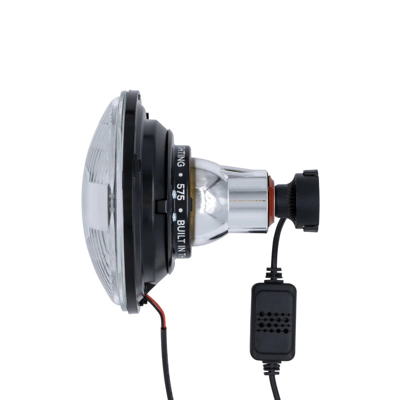 Load image into Gallery viewer, High/Low Beam Black 30W LED 575 with Classic Switchback Halo with Original Glass
