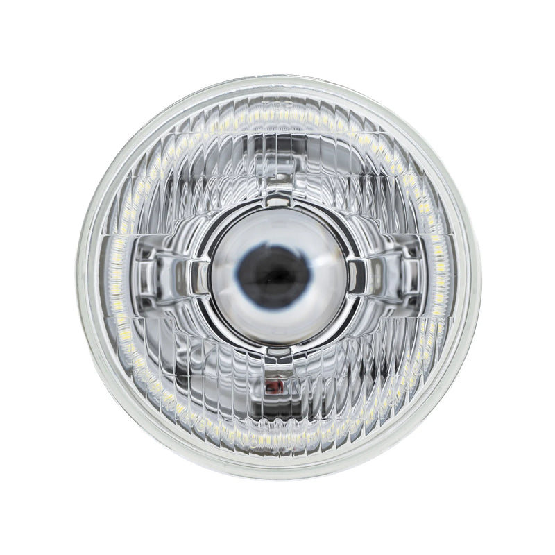 Load image into Gallery viewer, High/Low Beam Chrome 30W LED 575 with Classic Switchback Halo with Original Glass
