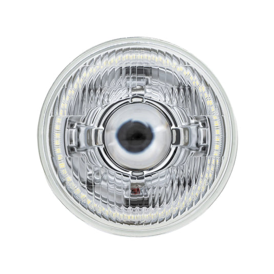 High/Low Beam Chrome 30W LED 575 with Classic Switchback Halo with Original Glass