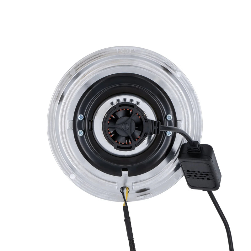 Load image into Gallery viewer, High/Low Beam Chrome 30W LED 575 with HDR Red Halo
