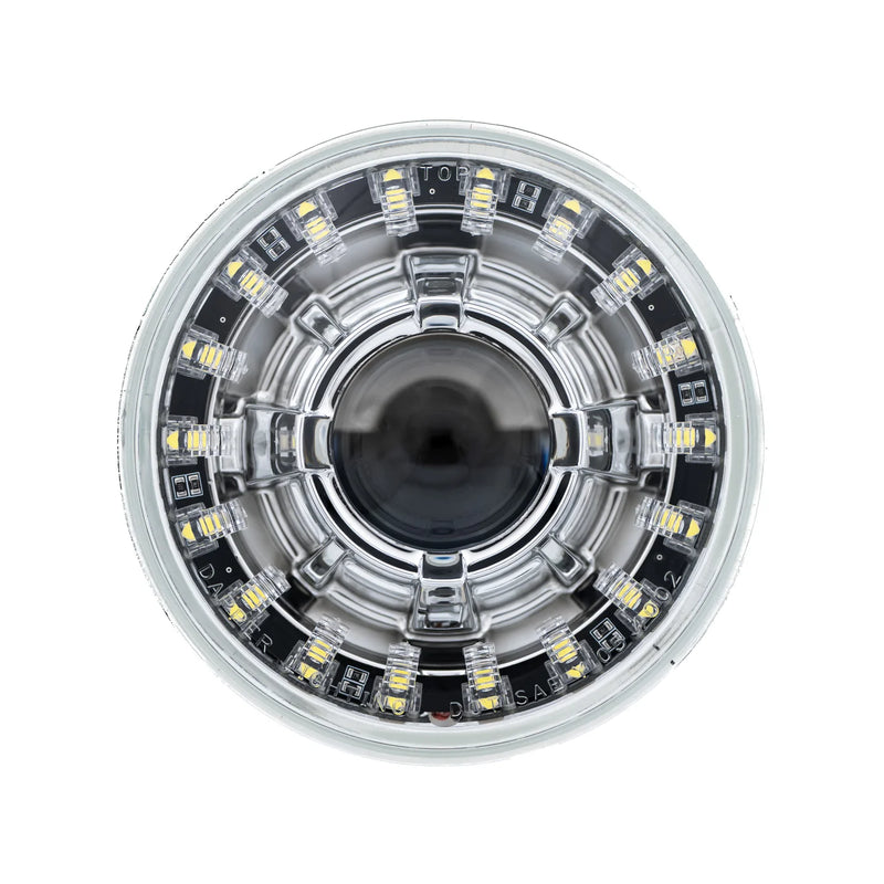 Load image into Gallery viewer, High/Low Beam Chrome 30W LED 575 with Modern Switchback Halo
