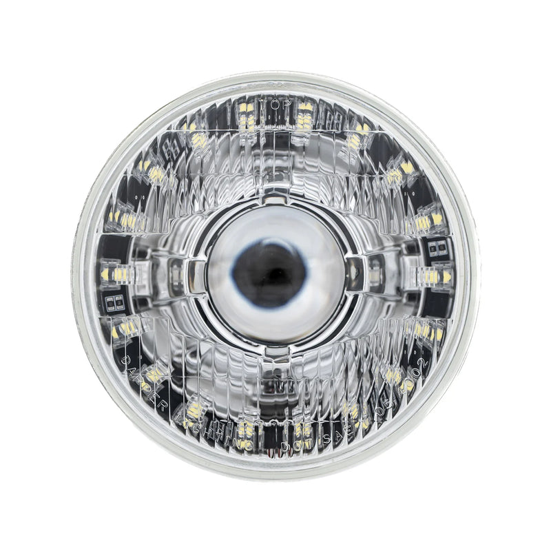 Load image into Gallery viewer, High/Low Beam Chrome 30W LED 575 with Modern Switchback Halo with Original Glass
