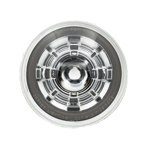 High/Low Beam Chrome 30W LED 575 with HDR Smoked Red Halo