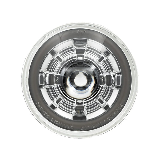 High/Low Beam Chrome 30W LED 575 with HDR Smoked Red Halo