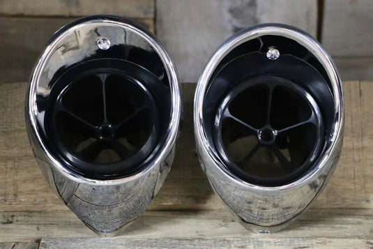 67-68 Chevy Camaro Billet Aluminum 5 Vane A/C Vents with Chrome Bezel