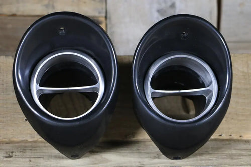 67-68 Chevy Camaro Billet Aluminum Single Vane A/C Vents with Black Bezel