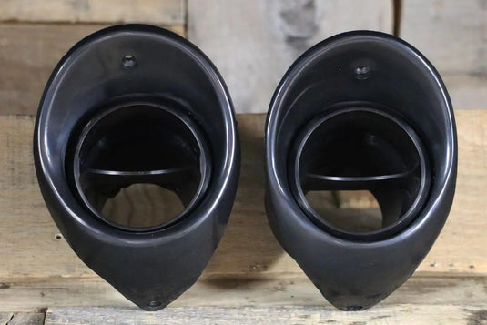 67-68 Chevy Camaro Billet Aluminum Single Vane A/C Vents with Black Bezel