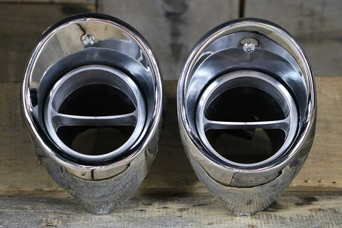 67-68 Chevy Camaro Billet Aluminum Single Vane A/C Vents with Chrome Bezel