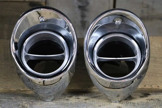 67-68 Chevy Camaro Billet Aluminum Single Vane A/C Vents with Chrome Bezel