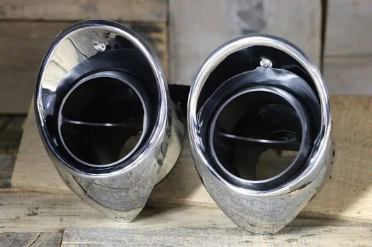 67-68 Chevy Camaro Billet Aluminum Single Vane A/C Vents with Chrome Bezel