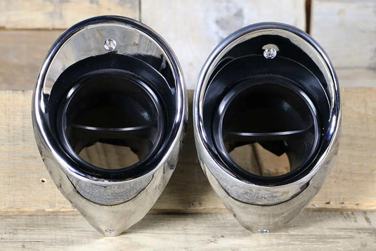 67-68 Chevy Camaro Billet Aluminum Single Vane A/C Vents with Chrome Bezel