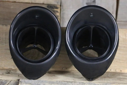 67-68 Chevy Camaro Billet Aluminum Triple Vane A/C Vents with Black Bezel