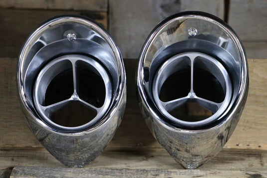 67-68 Chevy Camaro Billet Aluminum Triple Vane A/C Vents with Chrome Bezel