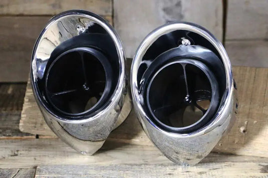67-68 Chevy Camaro Billet Aluminum Triple Vane A/C Vents with Chrome Bezel