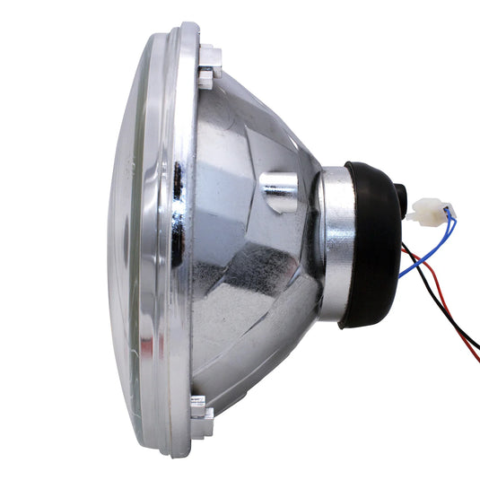 Chrome V1 Projector Headlamp with Chrome Shroud with HID Package