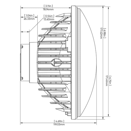 7 Inch LED Headlight - OE7