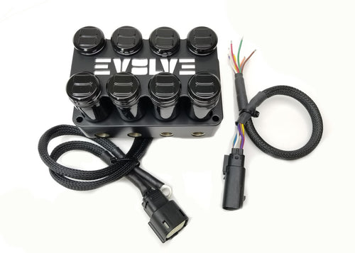 EVOLVE 4-CORNER BILLET MANIFOLD VALVE - VERSION 1 - COMBO BLACK POWDER COATED FINISH