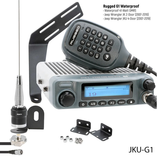 GMRS Mobile Radio Kit for Jeep Wrangler TJ, LJ, and JK