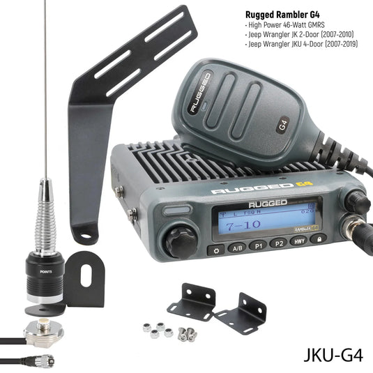 GMRS Mobile Radio Kit for Jeep Wrangler TJ, LJ, and JK