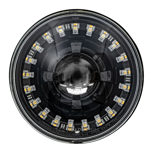 Black LED Seven with Modern Switchback Halo
