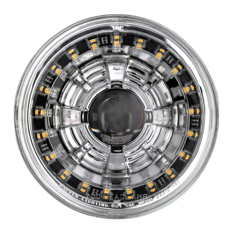 Load image into Gallery viewer, Chrome LED Seven with Modern Switchback Halo
