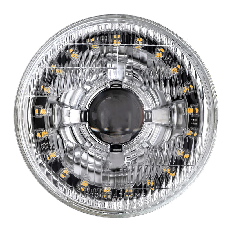 Load image into Gallery viewer, Chrome LED Seven with Modern Switchback Halo with Original Glass
