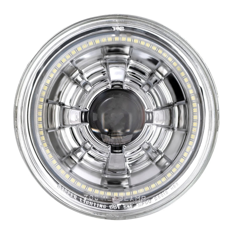 Load image into Gallery viewer, Chrome LED Seven with Classic Switchback Halo
