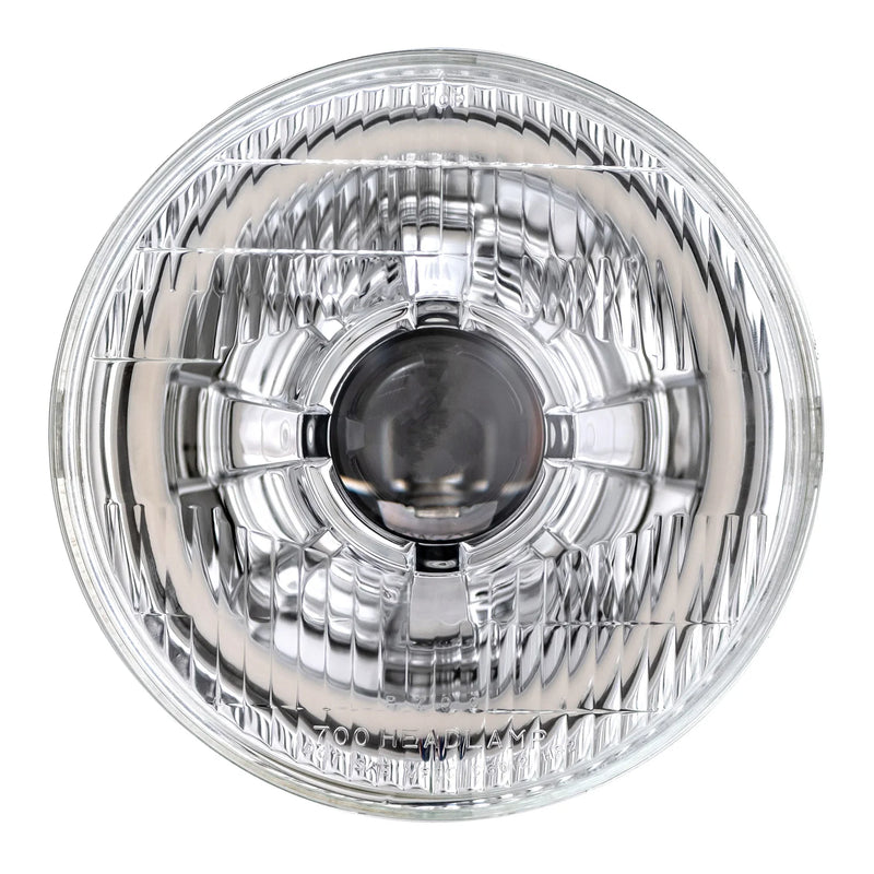 Load image into Gallery viewer, Chrome LED Seven with RGB Switchback Halo with Original Glass

