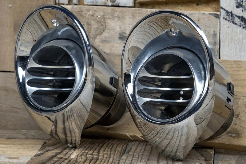 Load image into Gallery viewer, 67-68 Chevy Camaro Billet Aluminum Tres A/C Vents with Chrome Bezel
