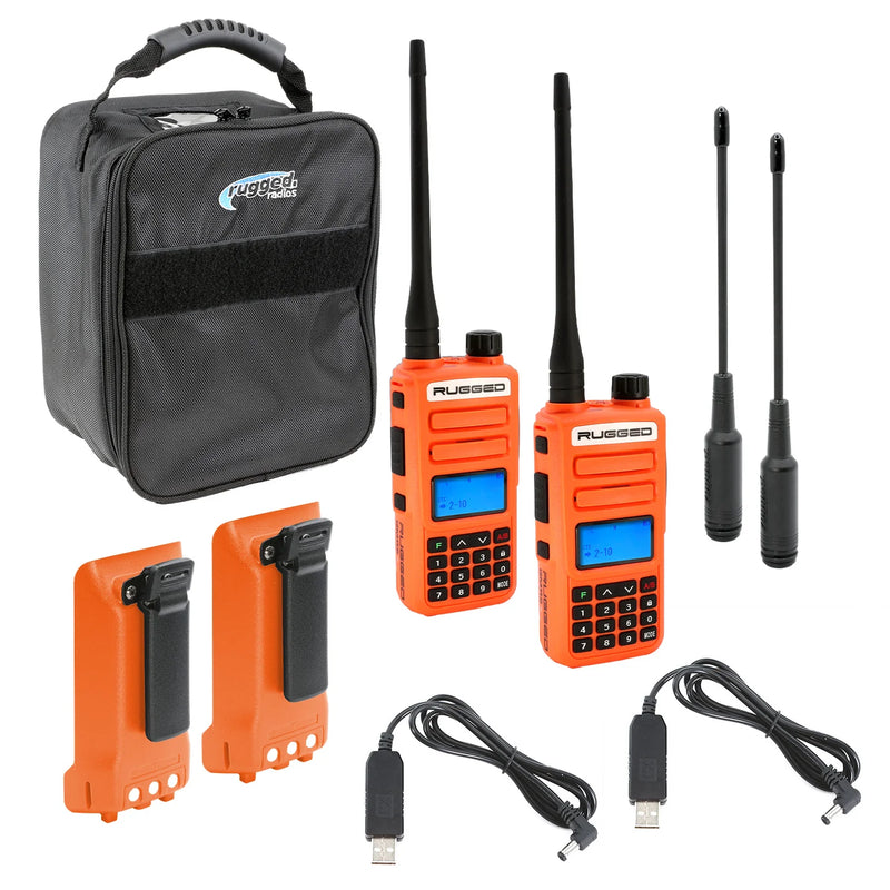 Load image into Gallery viewer, ADVENTURE PACK - Rugged GMR2 GMRS and FRS Hand Held Radios pair
