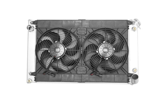 42mm Performance Radiator Module (Chevrolet C10 Truck 1967-72 SB/BB W/ TOC) W/ Dual 14″ SPAL Fans