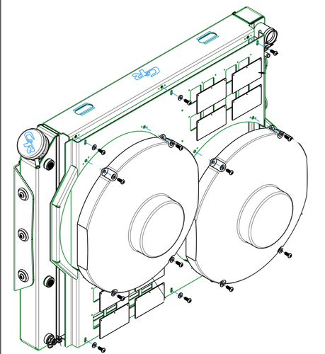 42mm Performance Radiator Module (Chevrolet Nova/Chevy II 1962-67 LS W/ TOC) W/ Dual 12″ SPAL Fans