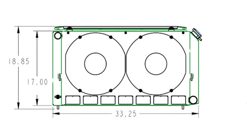 55mm Performance Radiator Module (Chevrolet Chevelle 1968-72 SB/BB) W/ Dual 13″ SPAL Fans