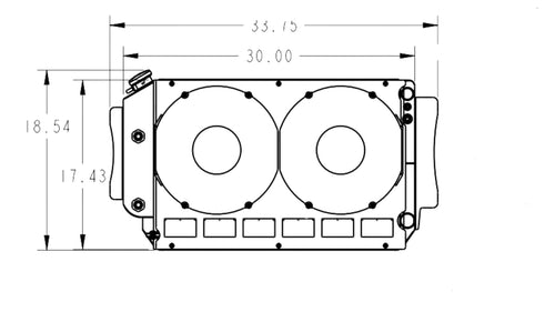 55mm Performance Radiator Module (Chevrolet Chevelle 1964-67 LS W/ EOC) W/ Dual 12″ SPAL Fans