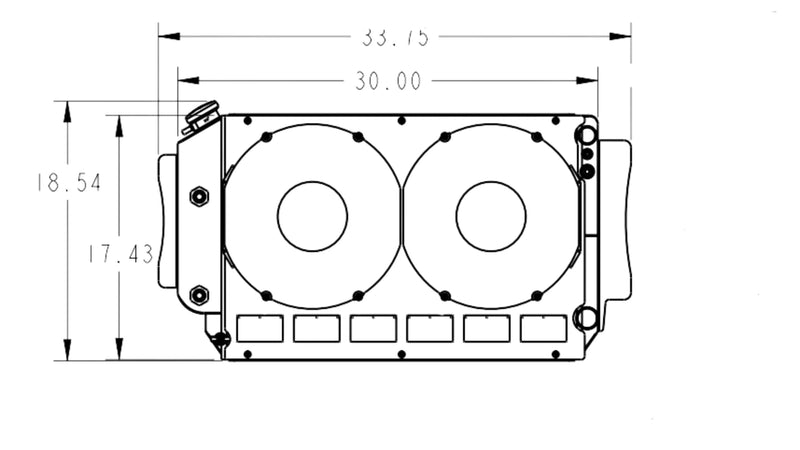 Load image into Gallery viewer, 55mm Performance Radiator Module (Chevrolet Chevelle 1964-67 LS W/ EOC) W/ Dual 12″ SPAL Fans

