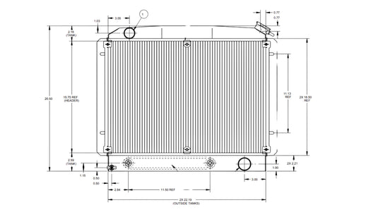 55mm Performance Radiator Module (Chevrolet Nova/Chevy II 1962-67 SBC W/ TOC) W/ Dual 11″ SPAL Fans