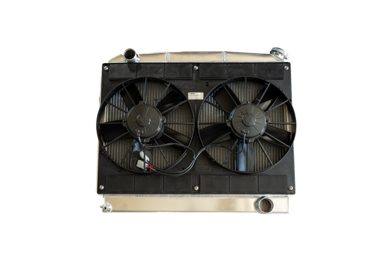 Load image into Gallery viewer, 55mm Performance Radiator Module (Chevrolet Nova/Chevy II 1962-67 SBC) W/ Dual 11″ SPAL Fans
