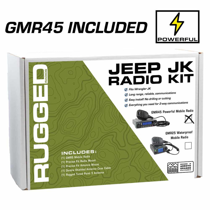 Load image into Gallery viewer, JK2 Jeep Radio Kit - with GMR45 POWER HOUSE Mobile Radio for Jeep JK • 2 Door Only
