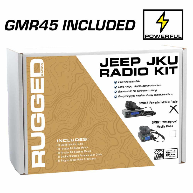 Load image into Gallery viewer, JKU Jeep Radio Kit - with GMR45 POWER HOUSE Mobile Radio for Jeep JKU • 4 Door Only
