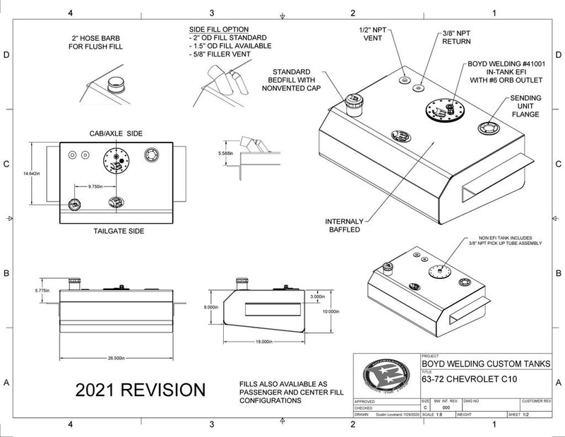 Load image into Gallery viewer, 63-72 C10 Side Fill EFI Tank With Aeromotive Stealth 340 Pump
